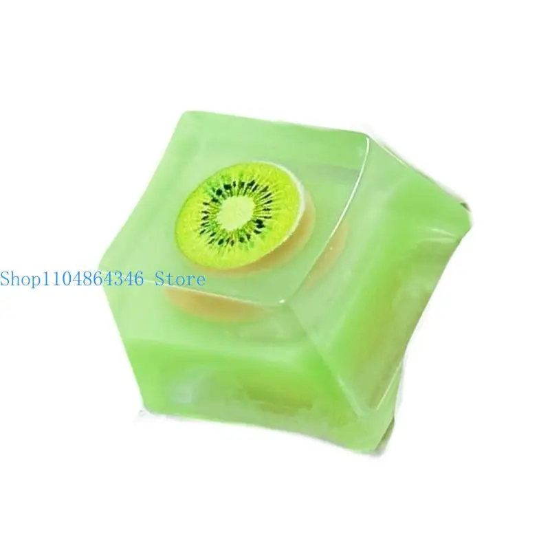 652F LED Compatible Crossed Shaft Mechanical Keycap Featuring Jelly Theme Strawberry Various Fruit Design Resin  Keycap