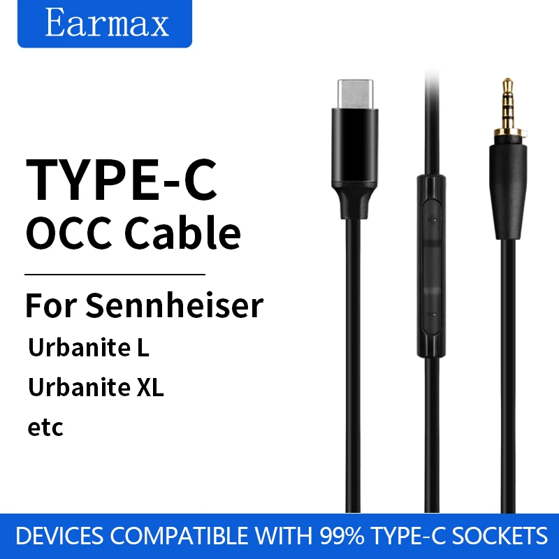 لسماعات Sennheiser Urbanite L XL قابلة للاستبدال TYPE-C إلى كابل ترقية Urbanite