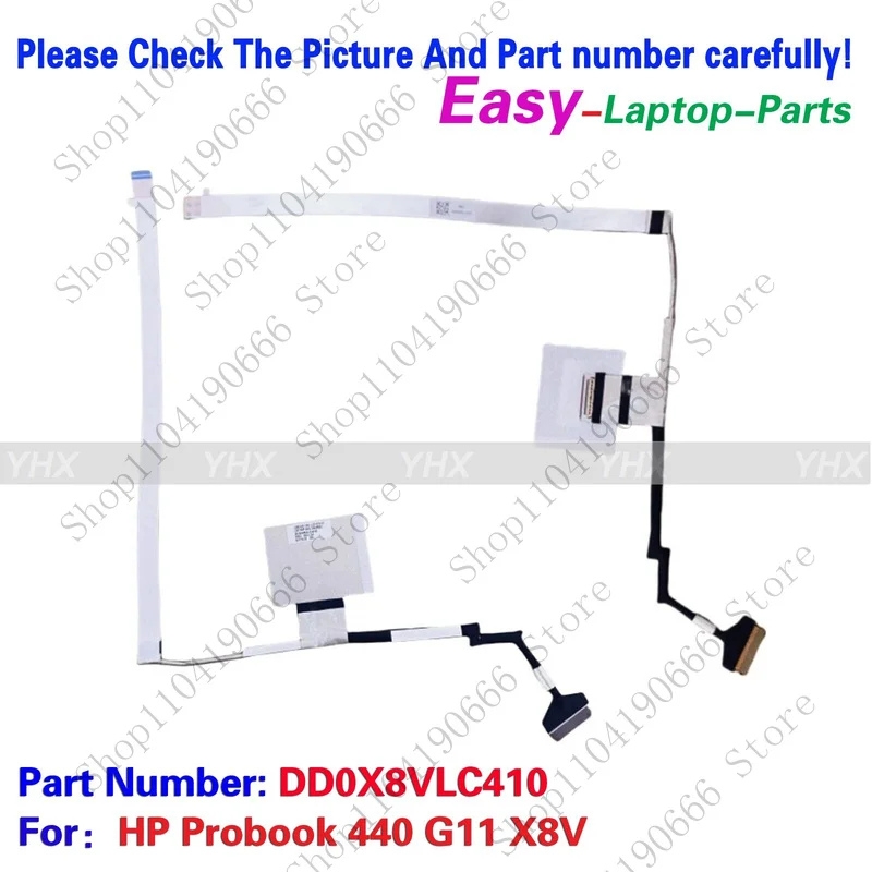 

Notebook computer components New For HP Probook 440 G11 X8V LCD CABLE NO-TOUCH DD0X8VLC410.