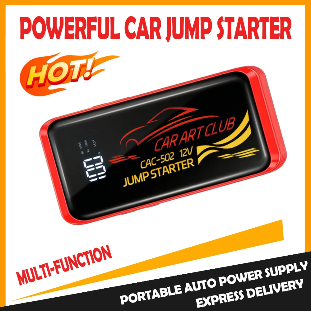 Car Jump Starter, 400A Peak 12V Portable Emergency Power Bank, Auto Booster with LED SOS Light for Petrol & Diesel Vehicles