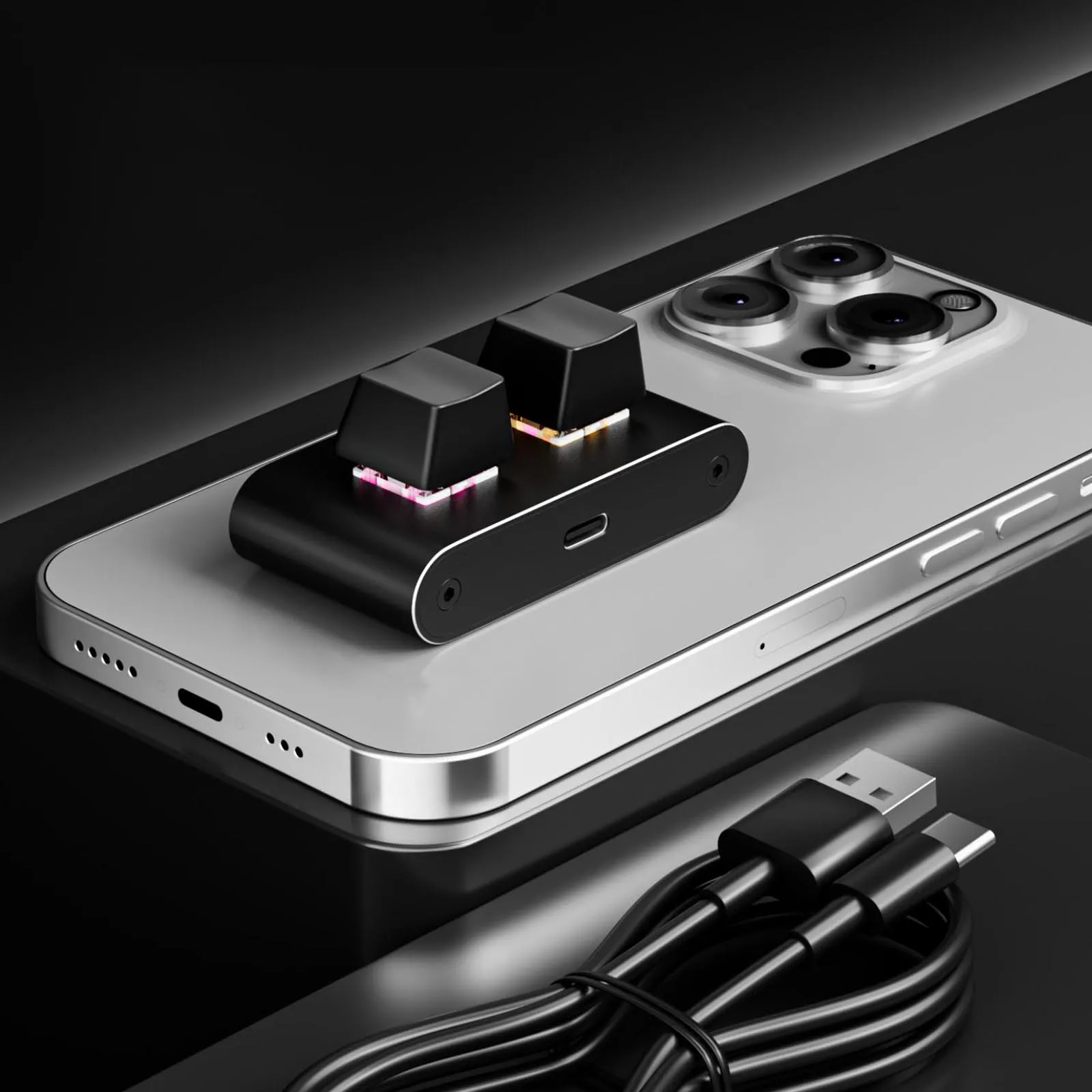 

2-Key Programmable Keypad One Handed Aluminum-Case Keypads Multi-Purpose Macro Customized Keypad For Photoshop Shortcuts