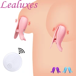 10 Speeds Vibrating Nipple Clamp Breast Massage Wireless Remote Control Nipple Sticker Vibrators Sex Toys for Women Masturbator