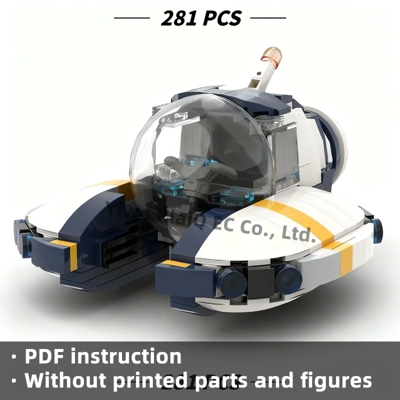 MOC Deep Sea Exploration Submersible Vessel Building Blocks Set 281Pcs, Underwater Craft Bricks Model Adults