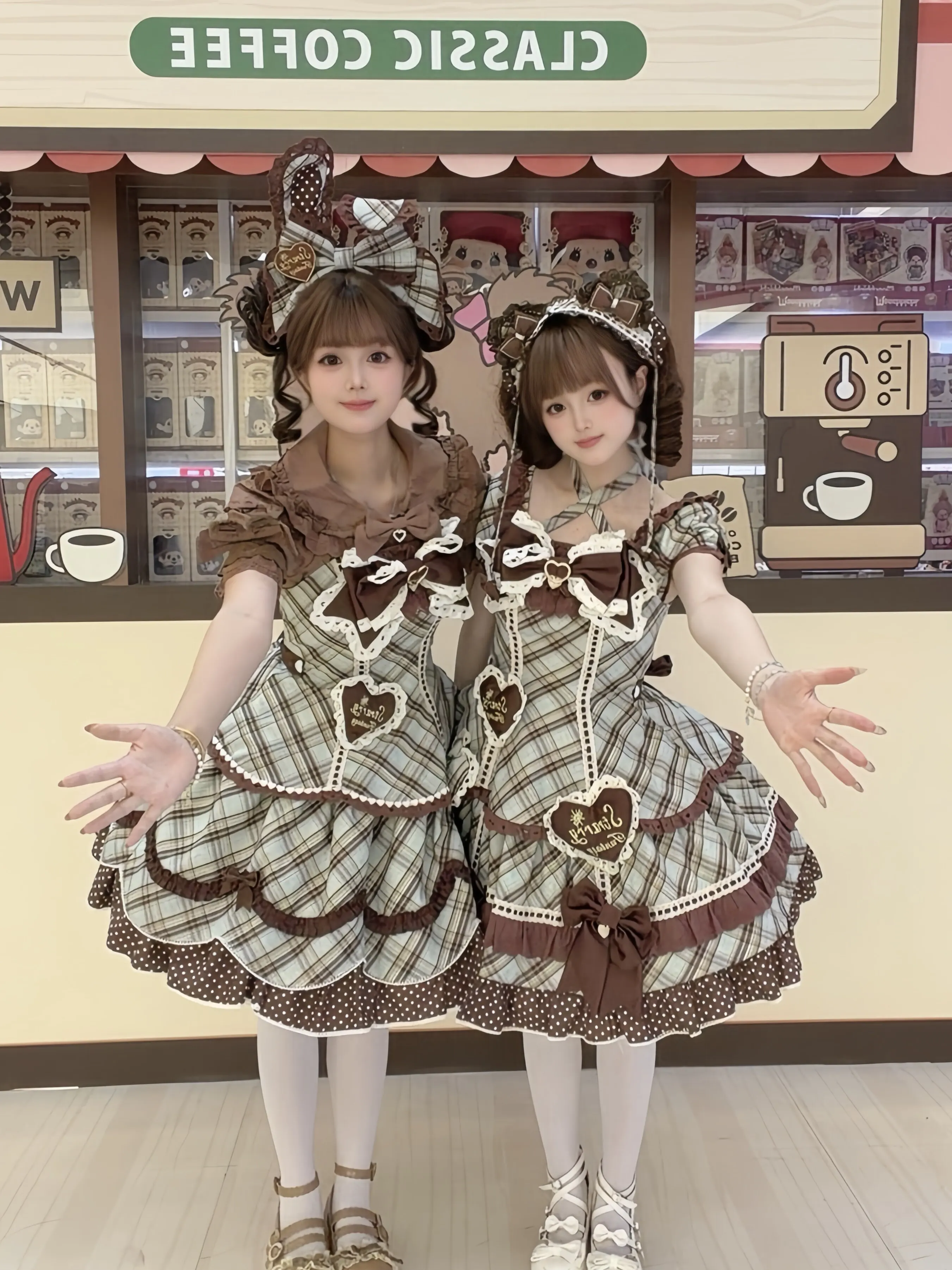Shibuya Sweetheart - Plus Size Old School Lolita Plaid JSK & OP Dress by Star Fantasy PRE ORDER / 3 months