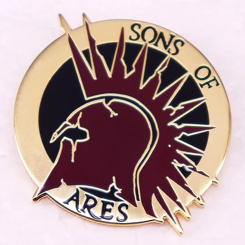 Sons of Ares Enamel Pin comic book Greek Mythology brooch nerd Bookish jewelry Accessories