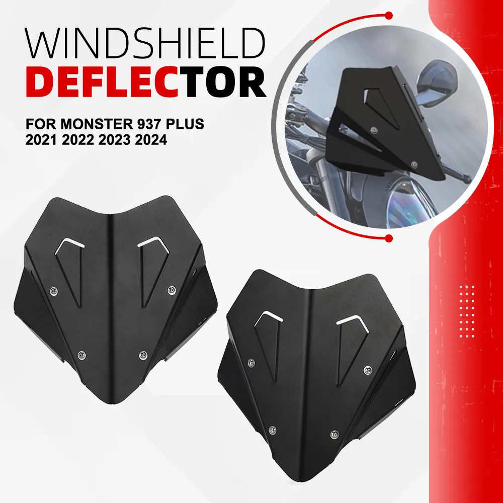 

Windscreen For DUCATI MONSTER 937 Plus 2021 2022 2023 2024 Monster937 Monster950 Motorcycle Accessories Windshield Deflector