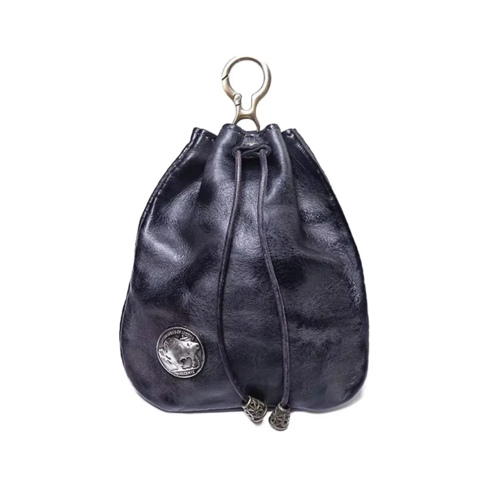 Vintage Drawstring Key Wallet Retro Medieval Pouch Change Purse Keychain Multifunction Jewelry Storage Bag Jewelry Storage