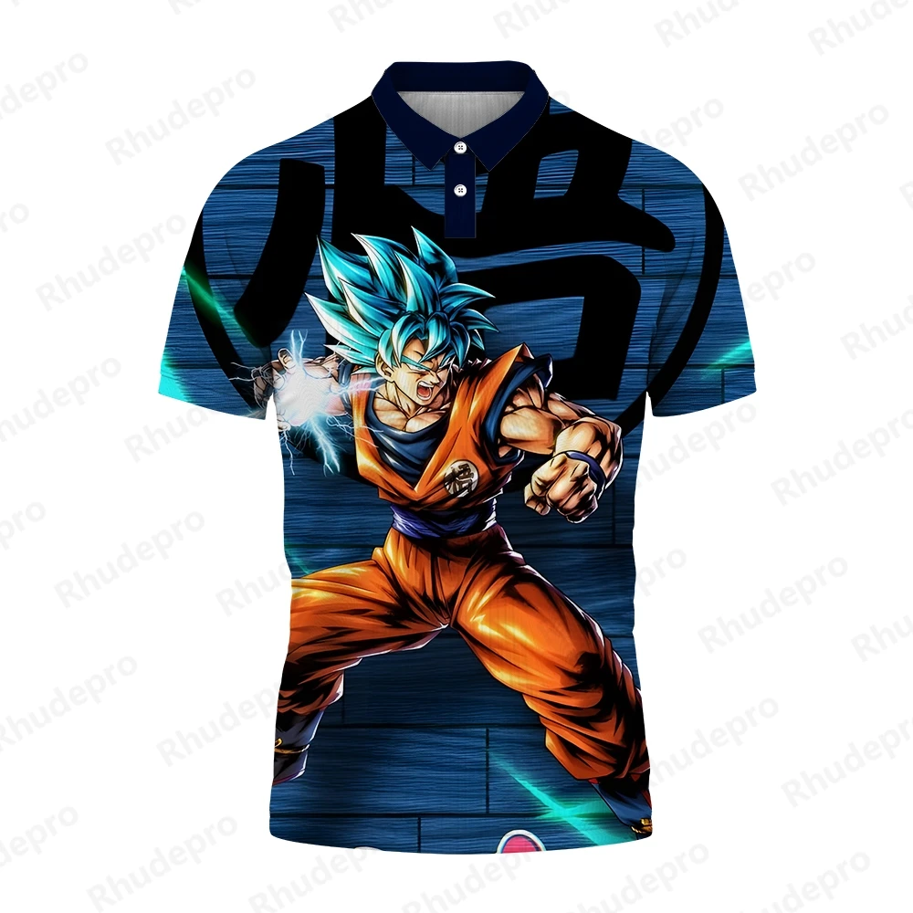 Polo da uomo Anime giapponese Y2k Super Saiya top regalo di moda Vegeta abbigliamento Trend Goku 5XL abbigliamento per bambini Anime nuovo