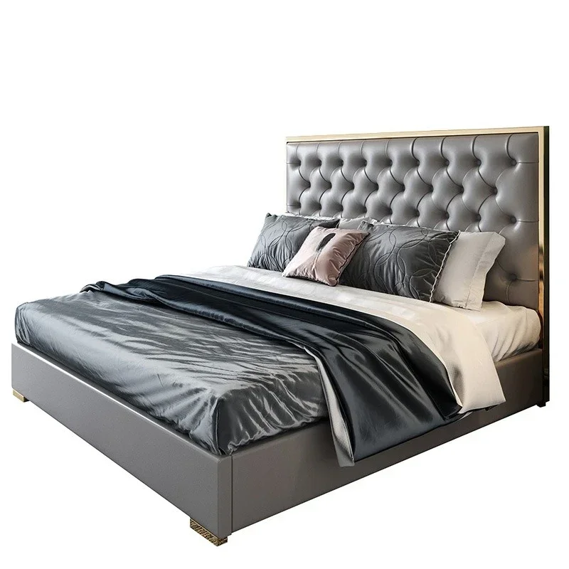 

American soft bag headboard post-modern simple atmosphere bed backrest master bedroom hotel hotel high-end luxury wedding bed