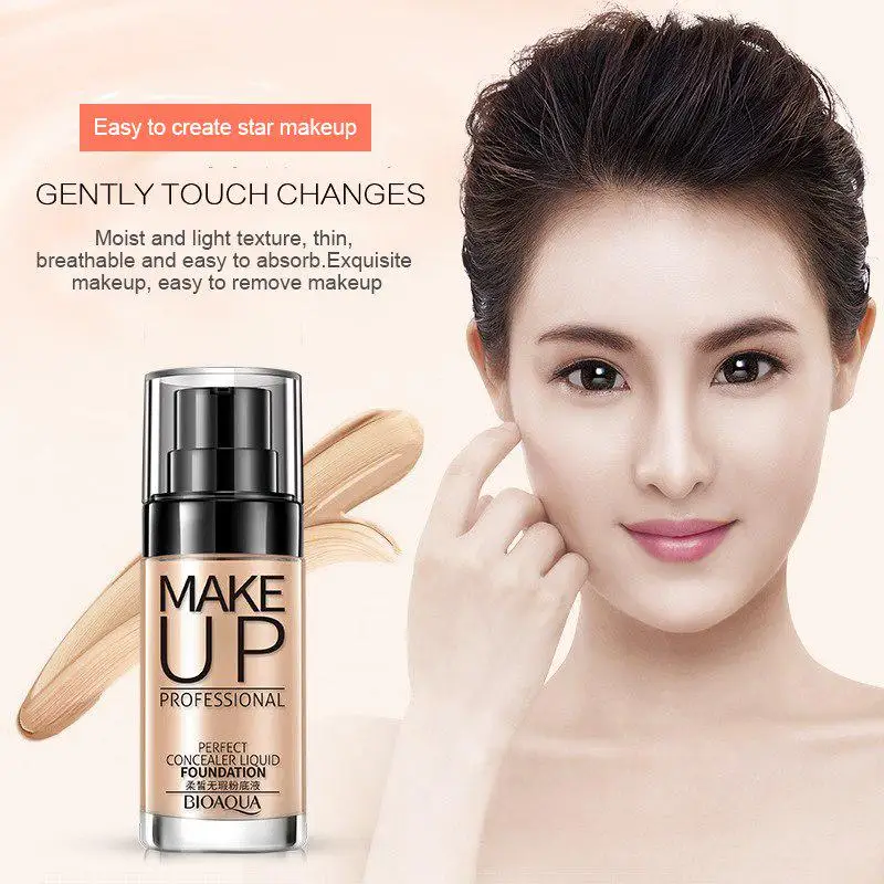 Face Base Liquid Foundation Makeup Long Lasting Waterproof Concealer  Whitening BB Cream Cosmetics