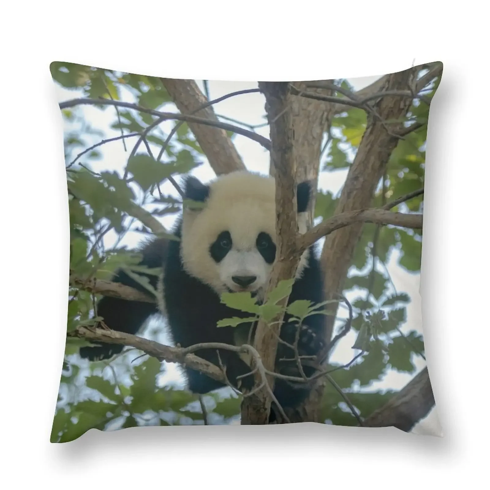 

Baby Panda Xiao Qi Ji at the National Zoo Throw Pillow New year Plaid Sofa Christmas Pillowcase pillow