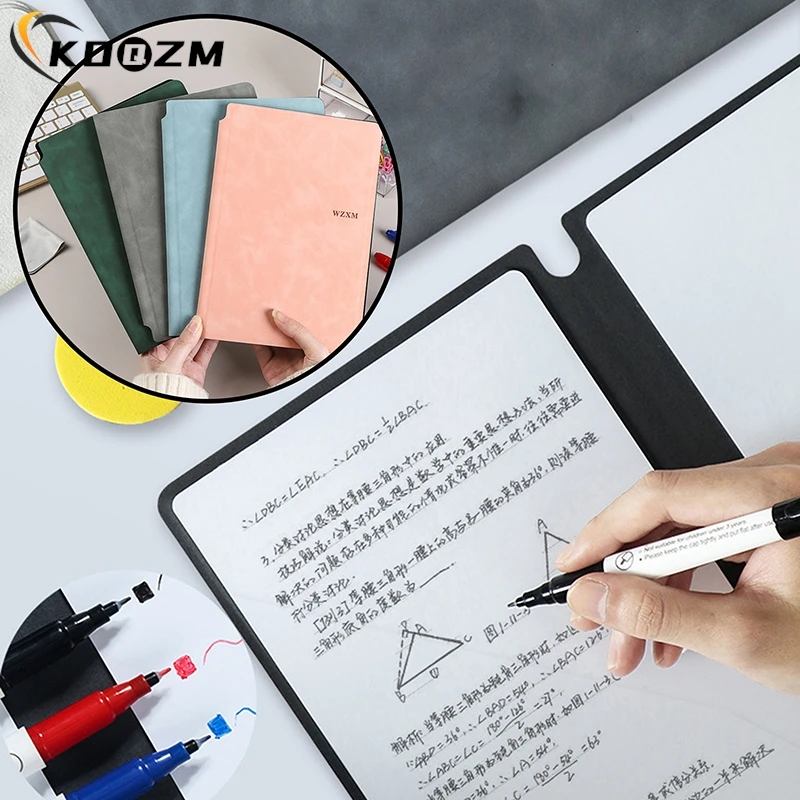 Imagem -03 - Portátil Reutilizável Whiteboard Notebook Whiteboard Livro com Caneta Whiteboard Apagando Pano Planejador Semanal a5