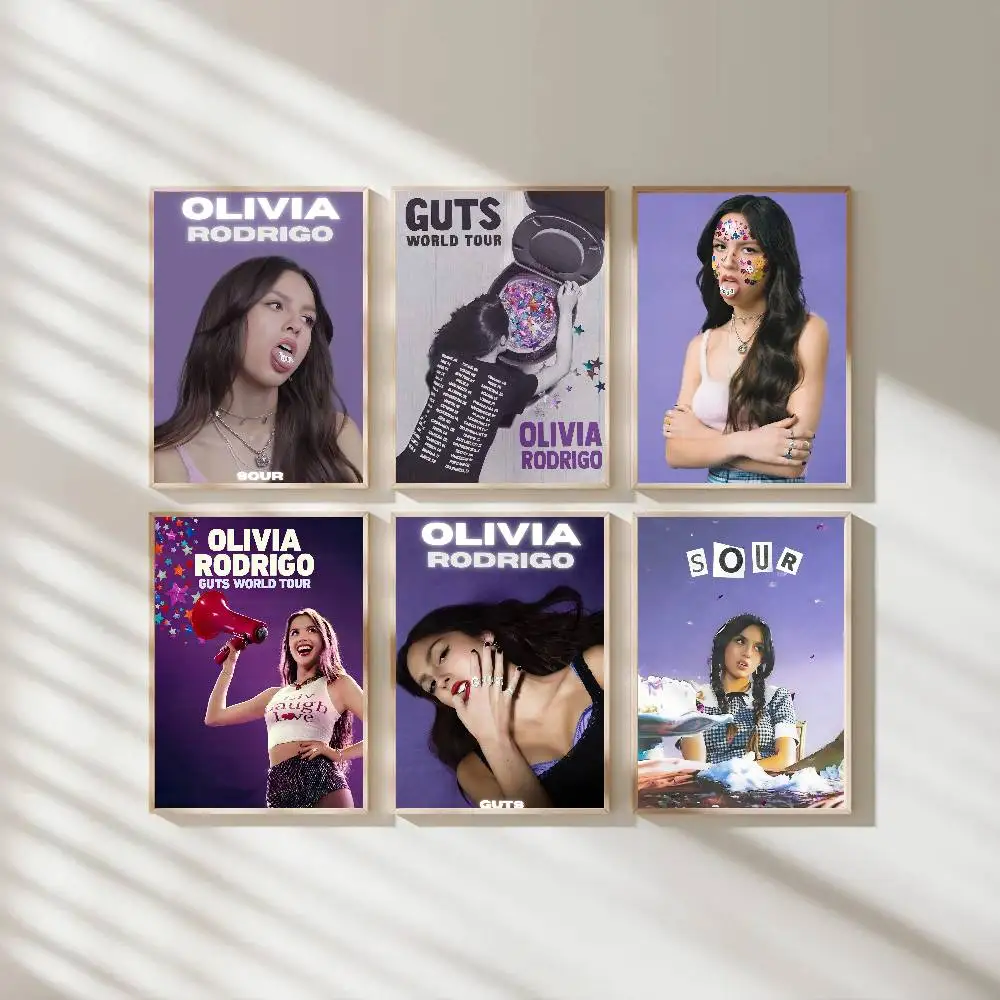 المغني O-Olivia R-Rodrigo Whitepaper ملصق HD جودة ملصق جدار الفن اللوحة غرفة الدراسة جدار ديكور