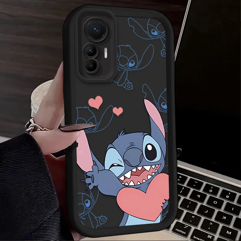 Cartoon Stitch Couple Case for Xiaomi Poco F7 F6 F5 F4 F3 M5s C65 C75 C71 X7 X6 X5 X4 GT X3 NFC M7 M6 Pro 4G 5G Soft Matte Cover