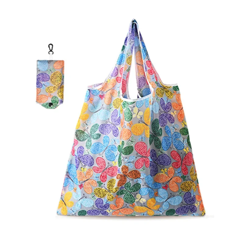 

Foldable Shopping Bag Creative Portable Vegetable Bag 190T Polyester Supermarket Shopping Print Bag