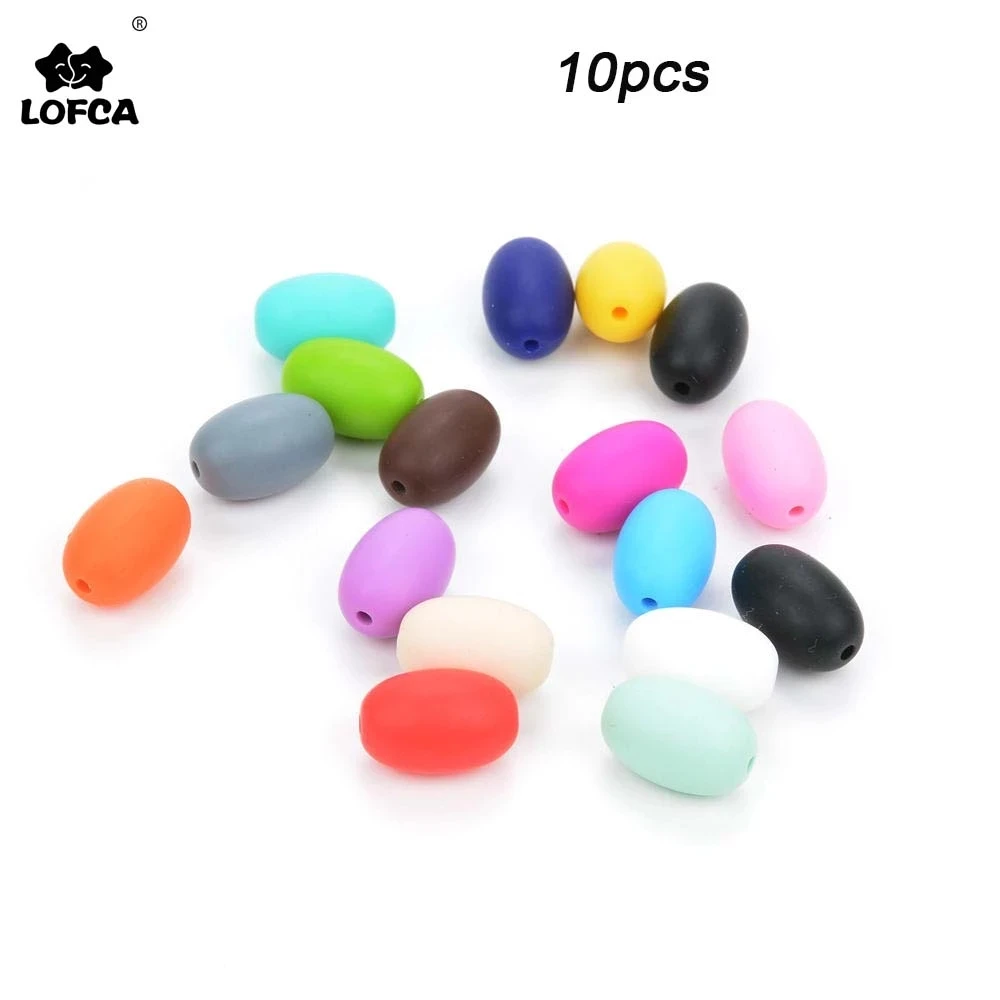 LOFCA 10pcs Grape Silicone Bead Teething  BPA Free Food Grade Silicone Teether Soft Toy For Baby Teeth Chew Pendant Teether Bead