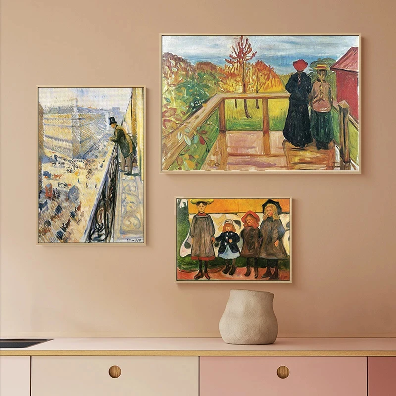 Rousseau and Munch Famous Artwork Posters and Prints The Dream Canvas Painting Living Room Home Decor Wall Art Pictures Cuadros