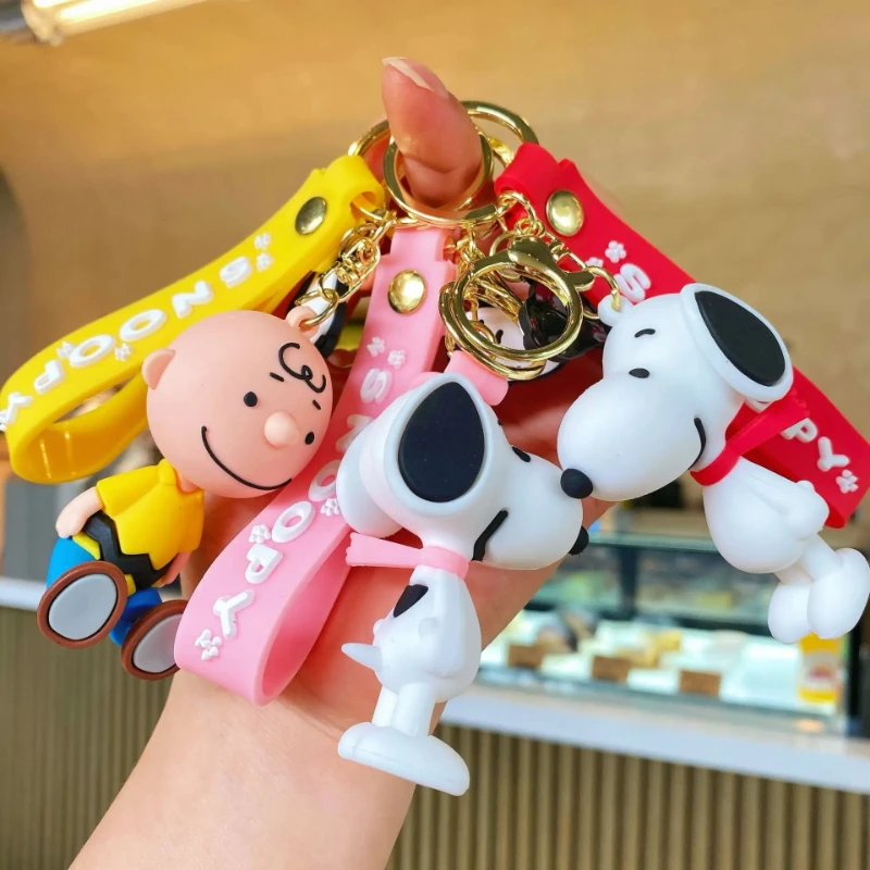 New Snoopy Charlie Cartoon Anime Keychain Bag Pendant Keychain Accessories Schoolbag Cute Decoration Kids Birthday Gifts