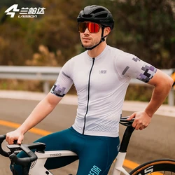 LAMEDA Cycling Jersey Men Leisure Bicycle Short Sleeve 3 Pockets Road Bike Shirt Summer Biking Clothing Cycling Clothes