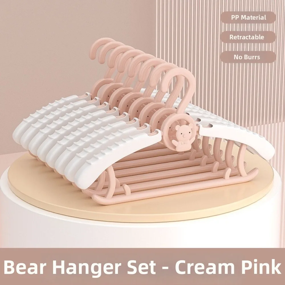

10 Pcs Extendable Kids Clothes Hanger Space Saving Small Size Children's Clothes Hanger Anti Slip Infant Clothing Hanger