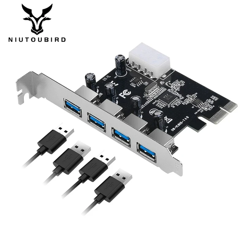 

4 Port USB 3.0 PCI-E Expansion Card PCI Express PCIe USB 3.0 HUB Adapter 4-Port USB 3.0 Controller USB 3 0 PCI e PCIe Express