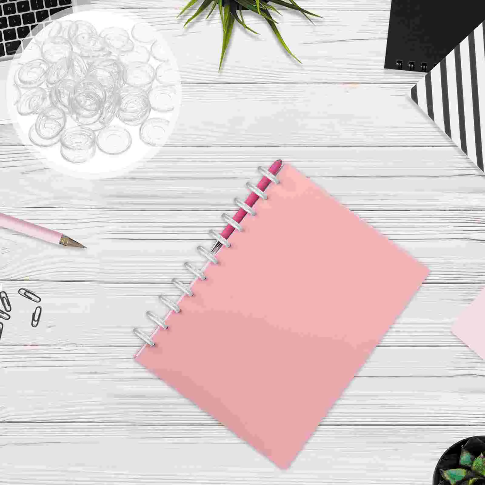 50 Pcs Loose Leaf Binder Discs Planners Binding Tool Glitter Powder Loose-leaf Plastic Tiny Small