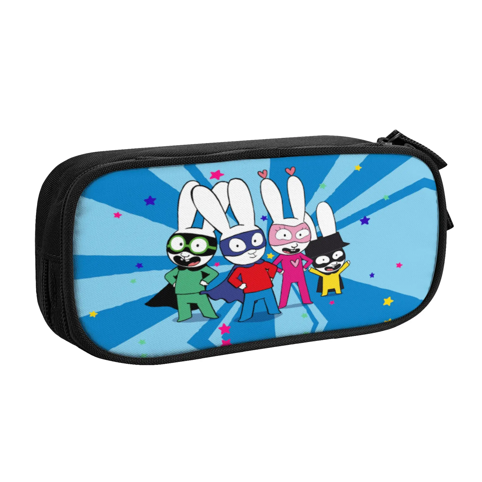 Large-capacity Pen Box Simon Super Rabbit Merch  Double Layer Pen Case Women Makeup Bag Perfect Gifts