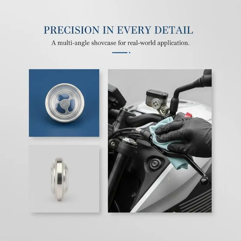 Motorbike Brake Master Cylinder Sight Glass 10Pcs Oil Reservoir Window Repair Kit for Workshop Hydraulic Brake Maintenance