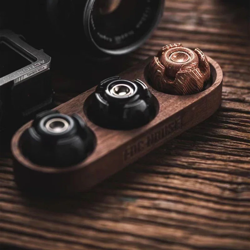 LAUTIE Copper Damascus NOIZ MOKUME C-NANO Fidget Spinner Finger Decompression Toys For Adults Collection Limited 99