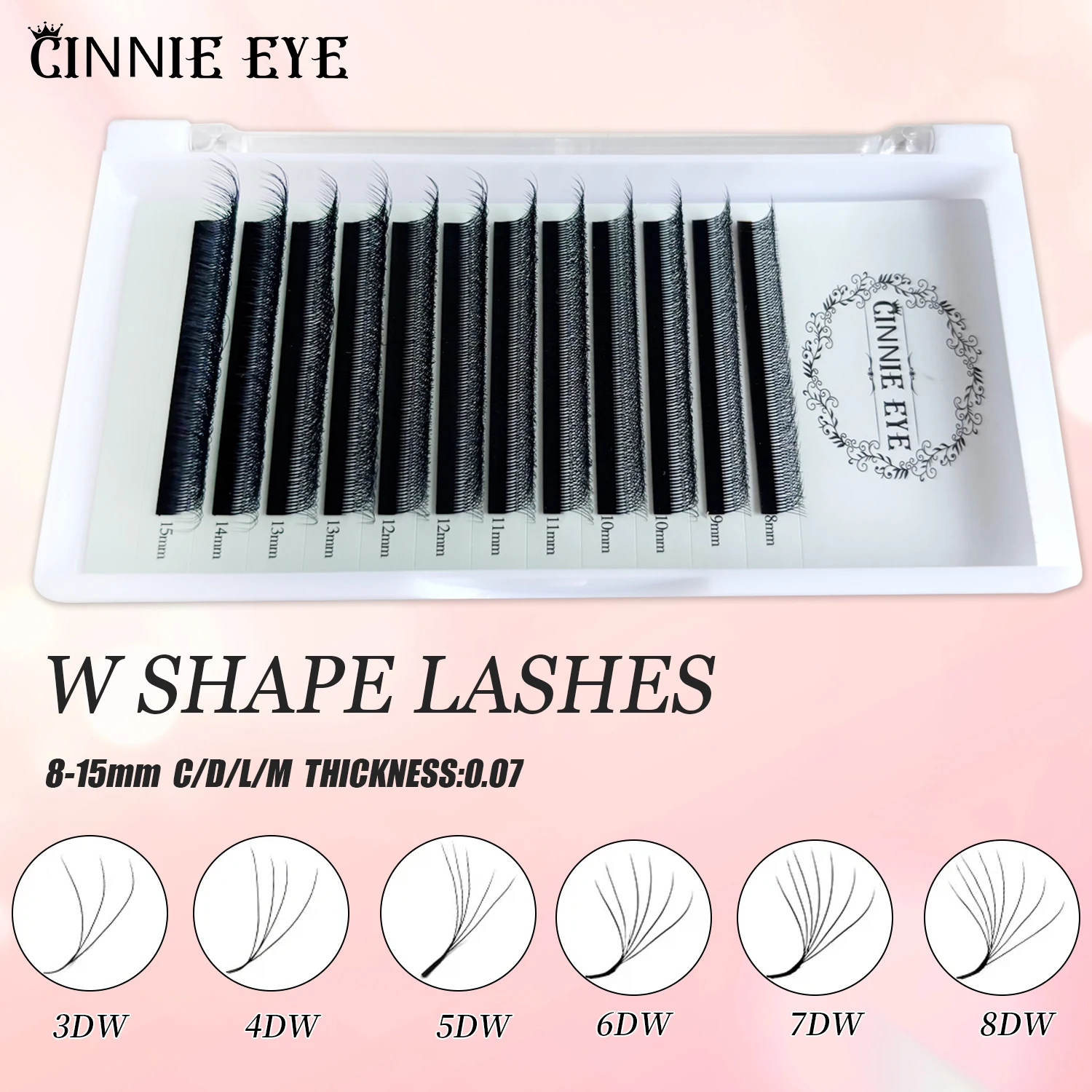 5D/6D/8D W-Form Wimpern YY/3D/4D Falsche Wimpernverlängerungen Vorgefertigte Fächer Brasilianische Wimpern Cilios Wispy Bloom Wimpernbüschel 7mm