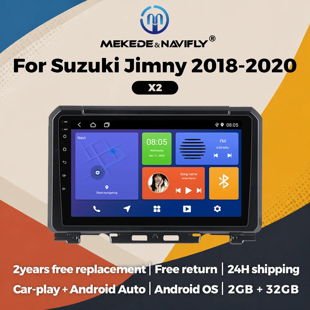 Kabelloses Carplay 9-Zoll-Android-Autoradio für Suzuki Jimny JB64 JB74 2018 2019 2020 Auto-Multimedia-Stereo-Player GPS-Navigation