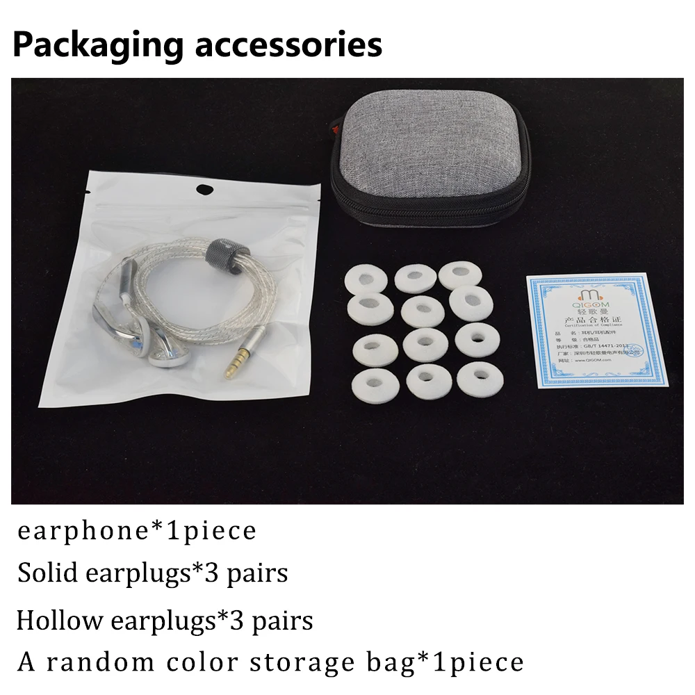 QIGOM DT100 유선 플랫 헤드 이어폰 (마이크 포함) 보컬 버전 30ohms 116dB 키 작동 헤드셋 이어폰 유형 C