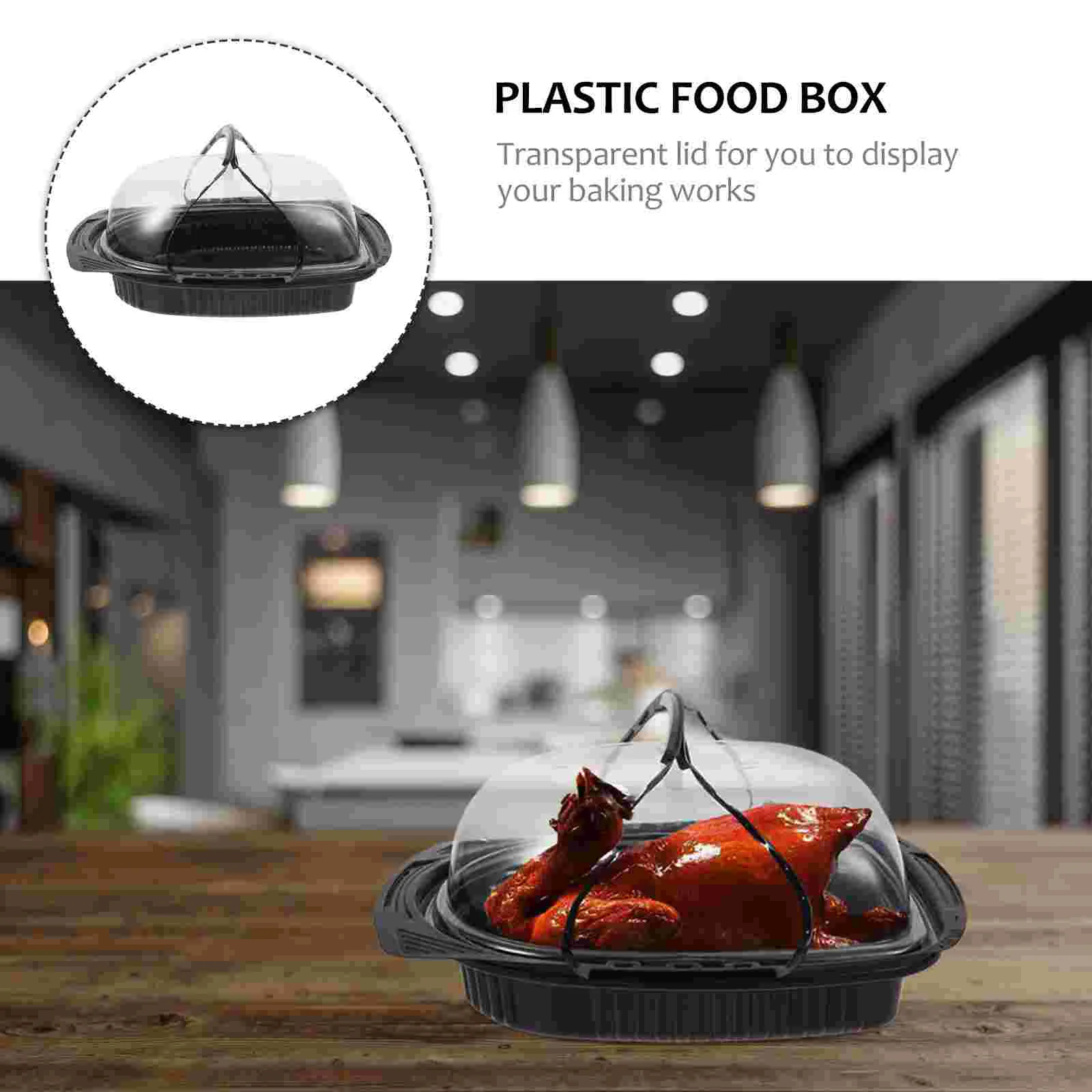 

10 Pcs Cheesecake Carrier Packing Box Boxes Roast Chicken Wrapping Container Restaurant Food Containers with Handle