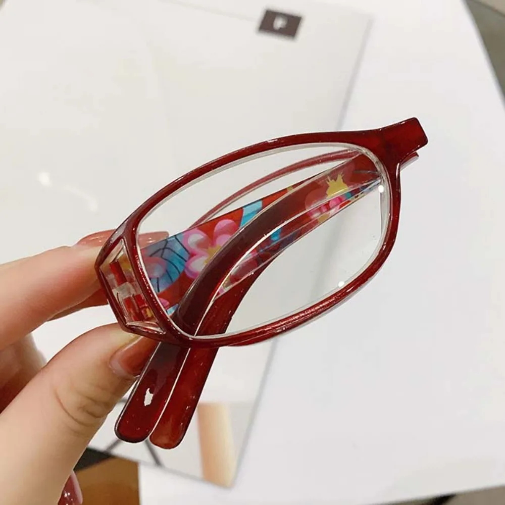 

Alloy Elderly Reading Eyewear PC Flower Printed Folding Presbyopic Glasses Waterproof Japanese Style Anti Blu-ray Eyewear
