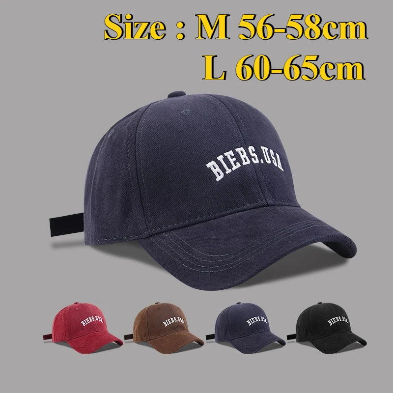 

XXL Big Size Baseball Caps Letters Embroidery Big Head Soft Cotton Extra Large Size Women's Low Profile Golf Hats OverSize Caps