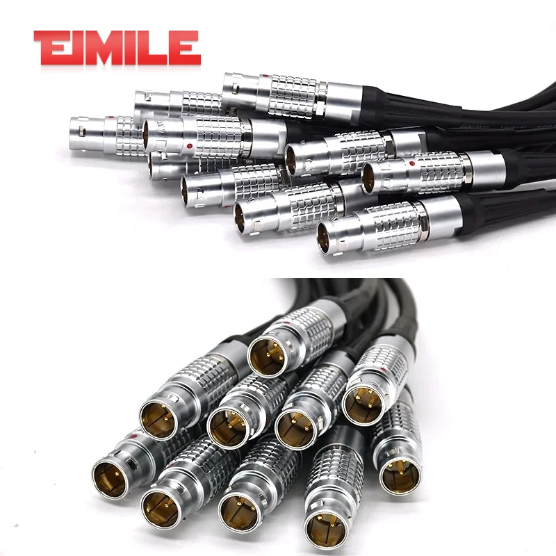 FGG EGG 0B/1B REMO Connector Cable Power Signal Line Connectgor Compatible 2 3Pin 4 5Pin 6 7 8 Pin Metal Aviation Plug with Wire