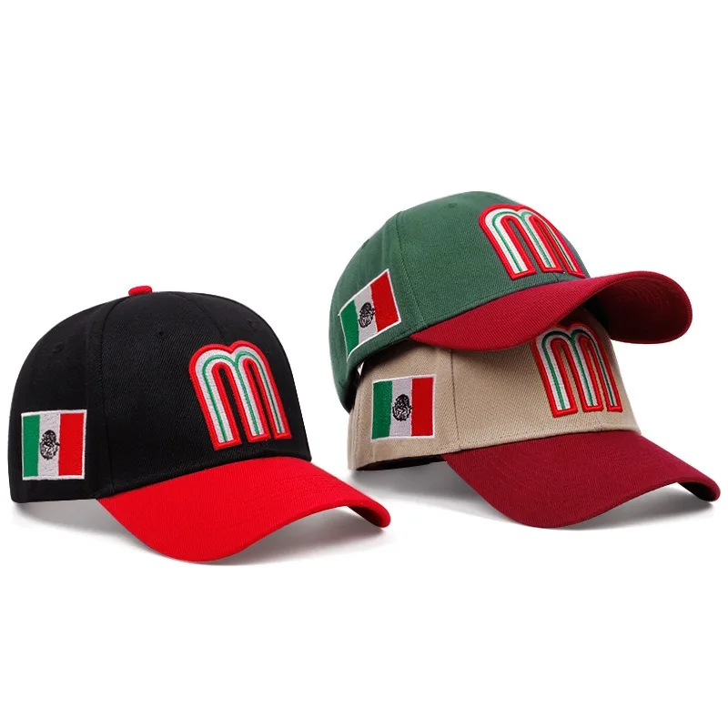 New Arrival Men Baseball Cap Mexico Flag Embroidery Sports Hat Women Hip Hop 3 Colors