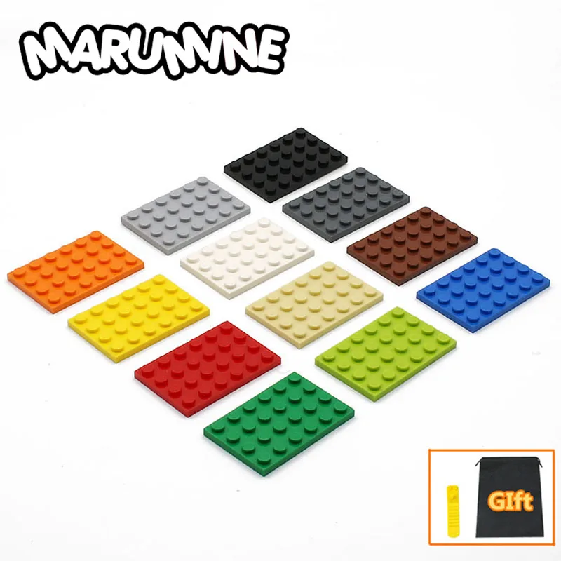 Marumine 30 Stuks 4X6 Basisplaat Bouwstenen Stadshuis Accessoires 3032 Compatibele Basisbord Diy Klassieke Moc Bakstenen Onderdelen