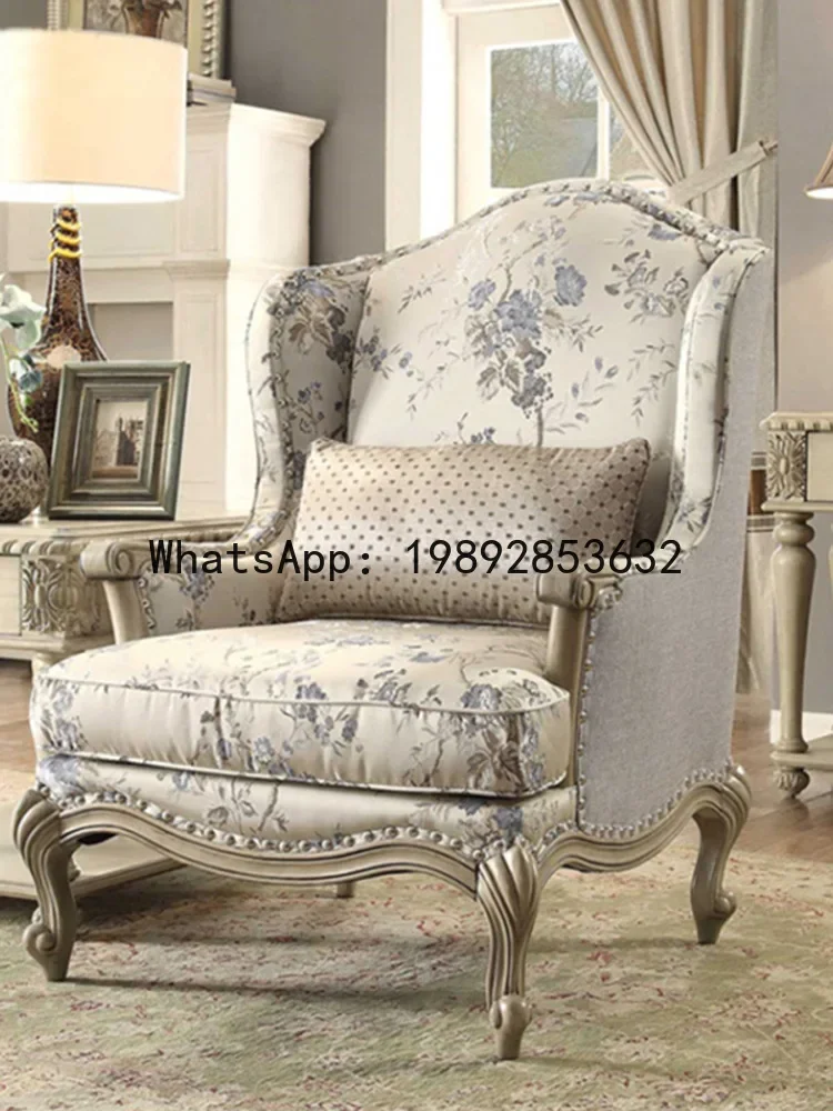 

4-10 american solid wood sofa - minimalist modern fabric, vintage distressed finish, living room loveseat