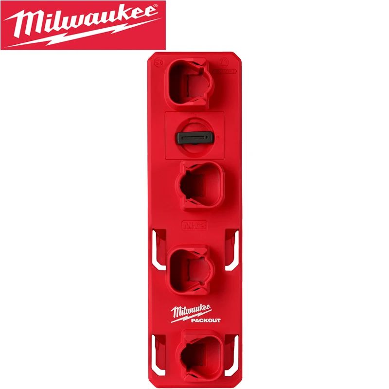 Milwaukee 48-22-8338 PACKOUT M12 Battery Rack Clamp Type Battery Storage Function  Store Up To Four M12™ Batteries Of Any Size