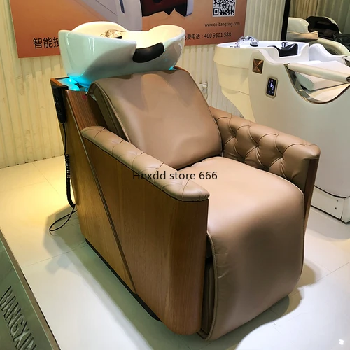 Scalp Care Shampoo Chair Electric Lifting Beauty Salon Shampoo Bed Half Lying Lying Completely Type Flushing Bed