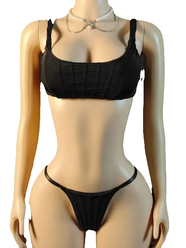 

SsTss сексуальный черный комплект без косточек и стрингов, женский модный комплект из 2 предметов Pure Desire, соблазнительное нижнее белье, ночное белье, нижнее белье