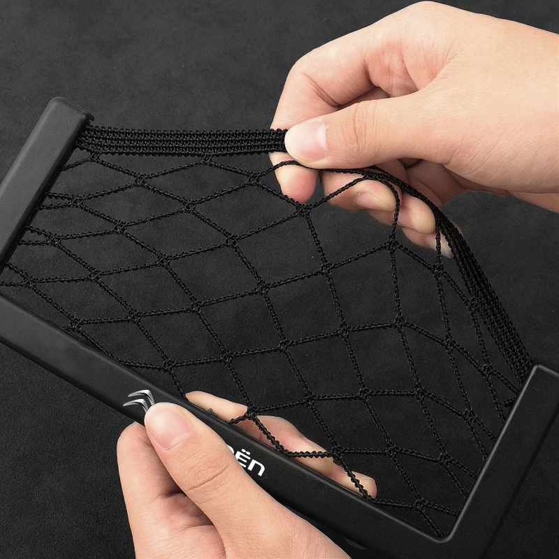 سيارة صافي حقيبة حامل هاتف تخزين صافي صندوق منظم الجيب لسيتروين C2 C3 C4 C5 C6 C1 DS3 DS4 DS5 DS7 كسارا بيرلينجو بيكاسو #3