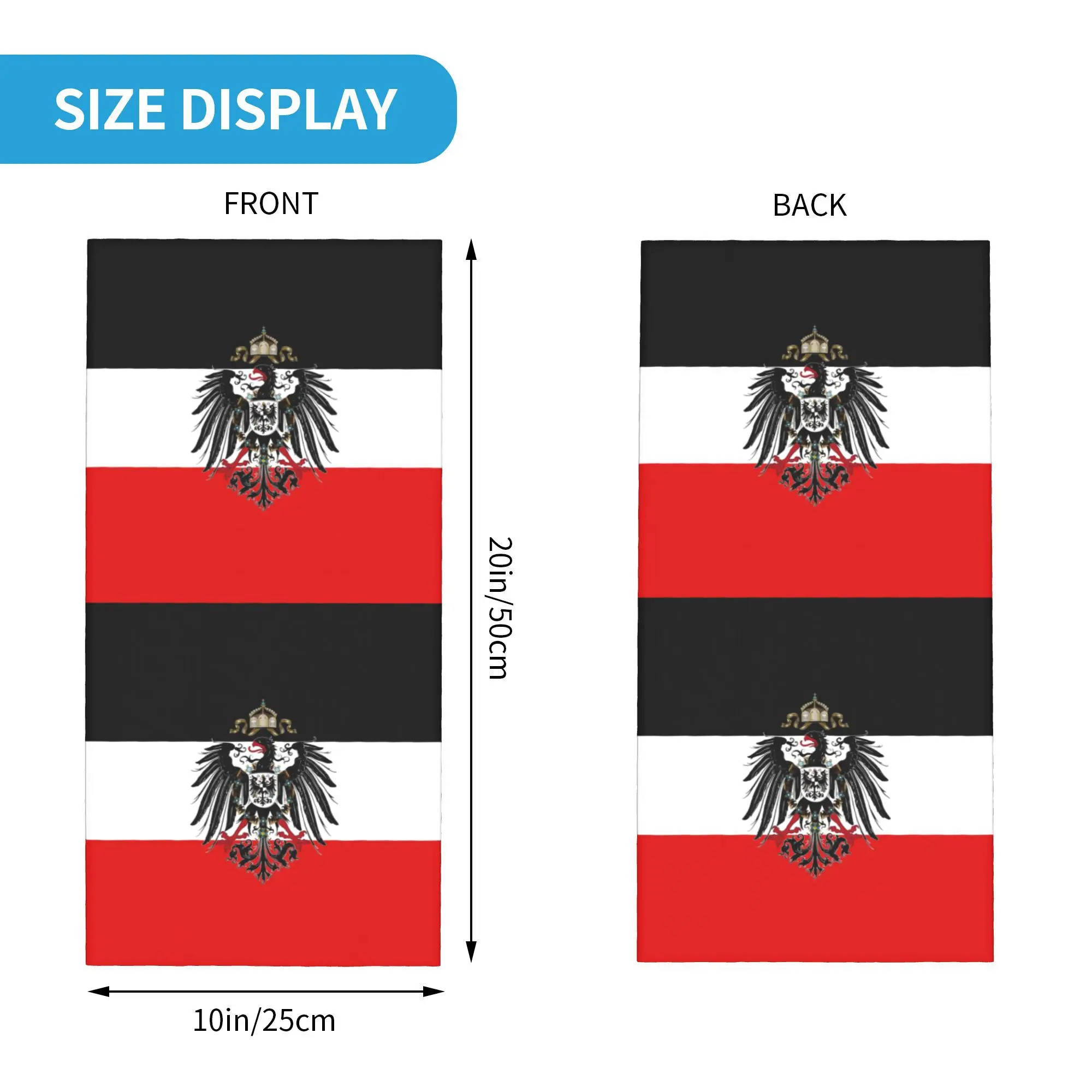 Пользовательский флаг немецкой империи, Германия, бандана, гетры для пеших прогулок, велоспорта, женщин и мужчин, шарф с гербом, Балаклава, теплая