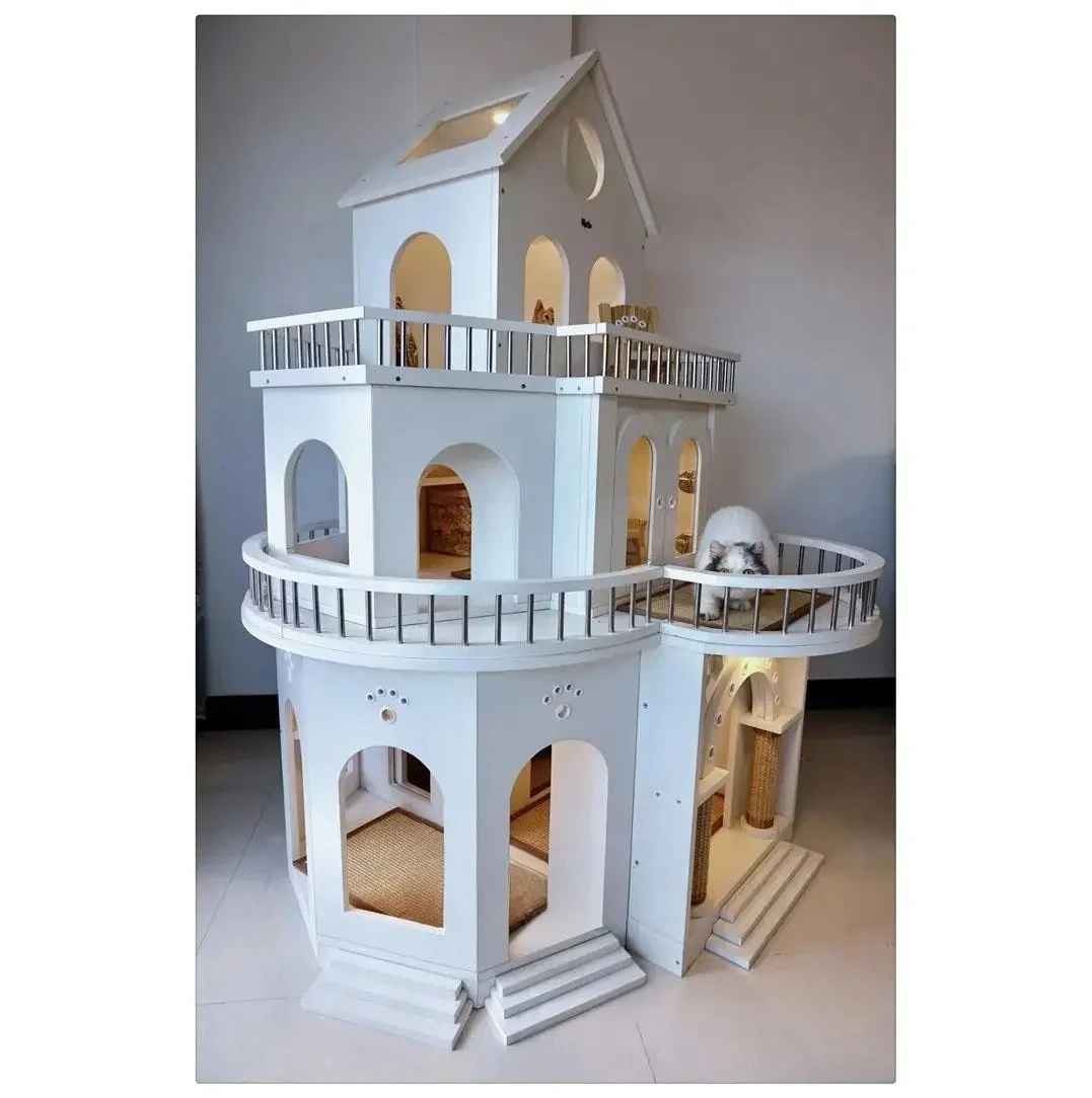 China Manufactory Cage Indoor Litter House Large Cat Condo Villa For Export