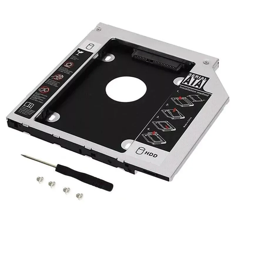 9.0mm SATA 2nd Hard Drive HDD SSD Optical Bay Caddy Frame Bracket for Alienware m14x r2 UJ8A7 UJ867A UJ8A8