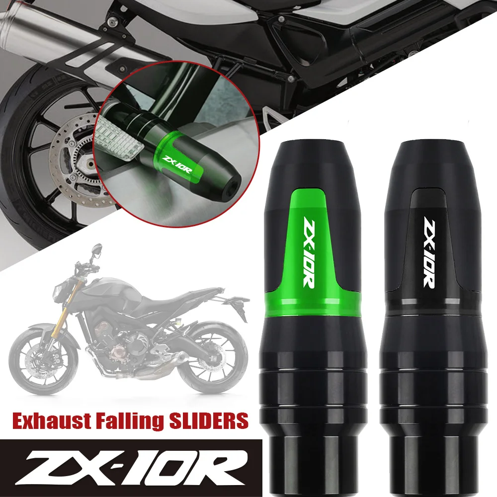 

FOR KAWASAKI ZX-10R ZX10R 2006 2007 2008 2009 2010 2011 2012-2015 accessories Exhaust Frame Sliders Crash Pads Falling Protector