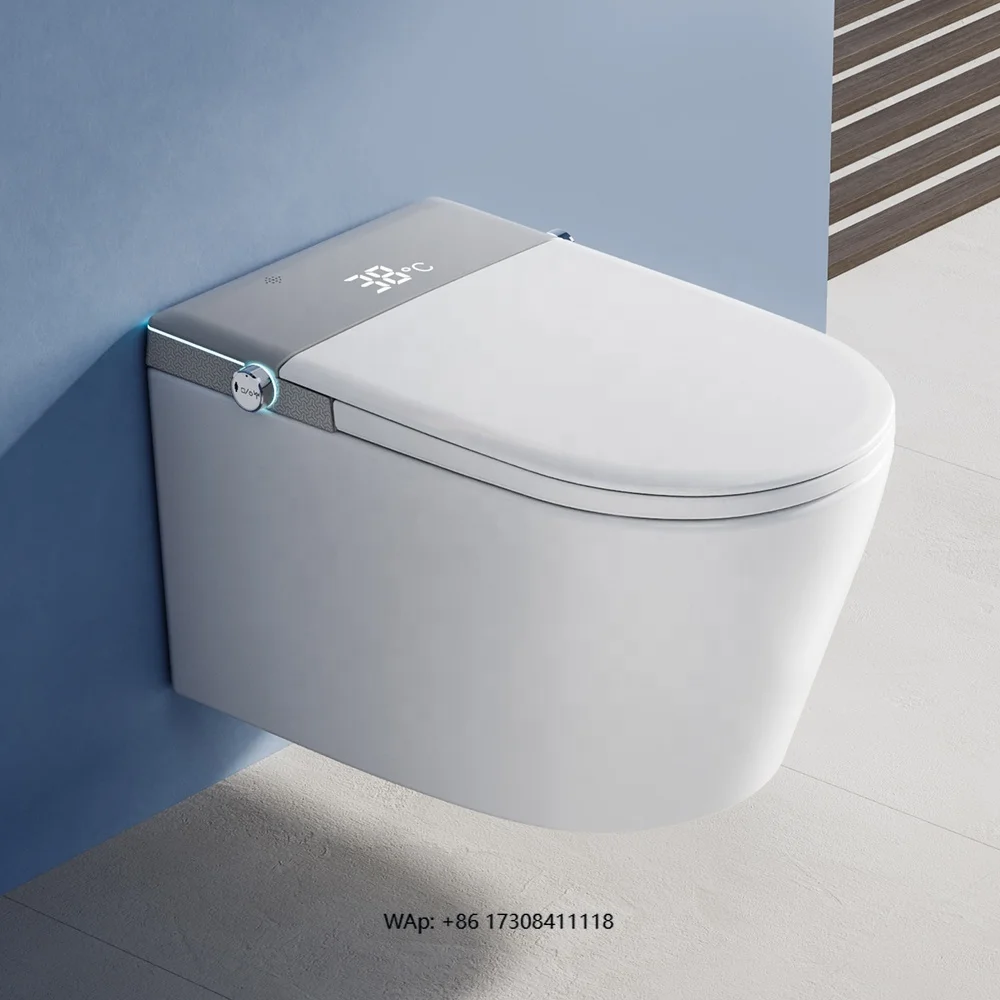 

Rimless Smart Hanging Toilet P Trap Self Cleaning Wall Mounted WC Bidet Automatic Toilette Intelligent Suspended Toilet