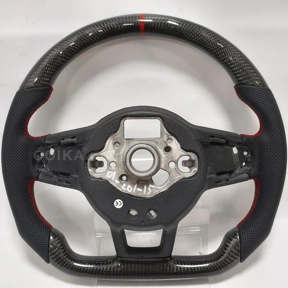 Aangepaste Stuurwiel Echte Koolstofvezel Modificatie Voor Volkswagen Golf 7 7.5 GTI GTD GTE R 2013-2020 Auto accessoires