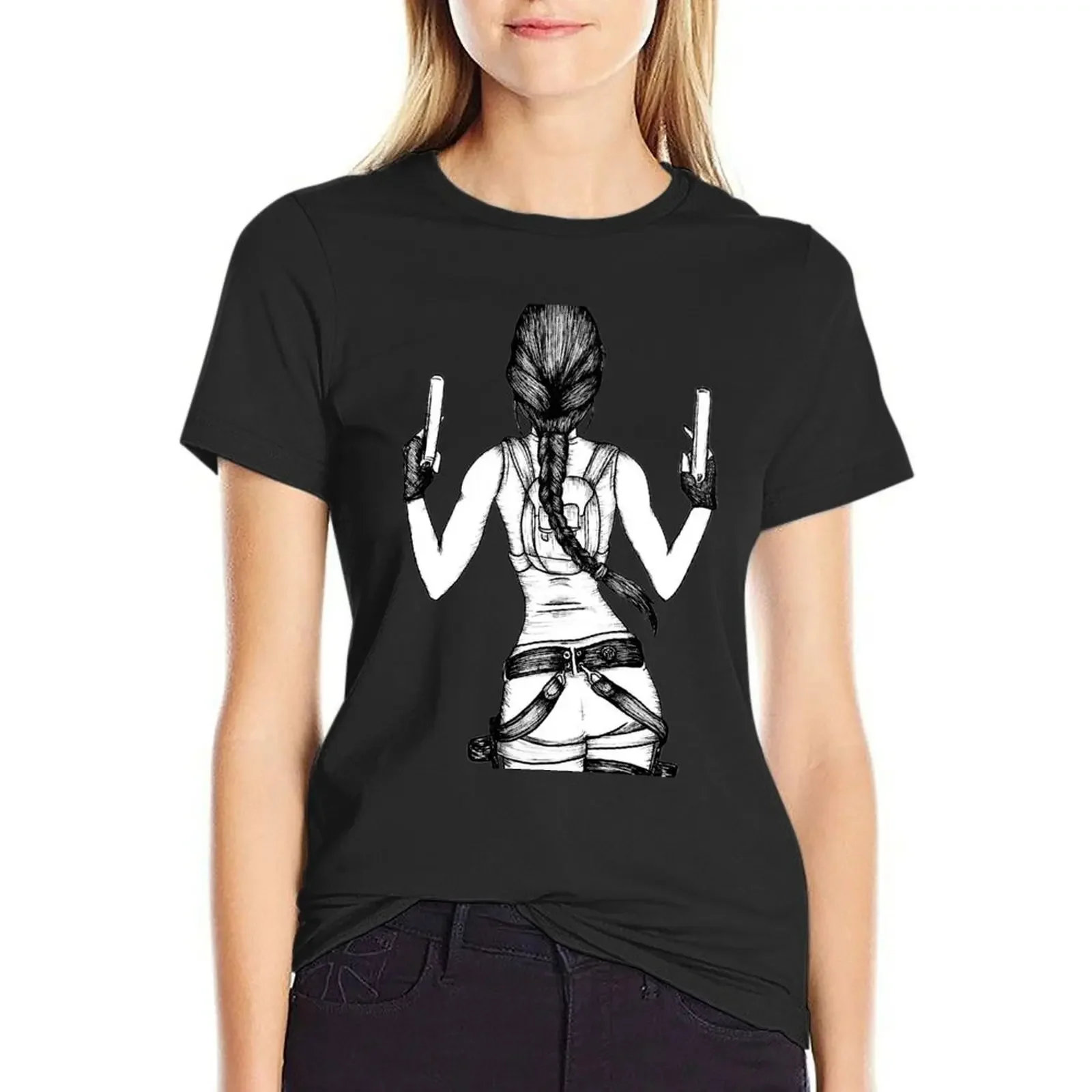 

Lara Croft - Tomb Raider Design T-Shirt funny summer clothes plain t-shirt dress for Women plus size